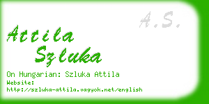 attila szluka business card